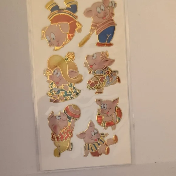 Stickers - Multicolor Pig Characters - Picture 3 of 5